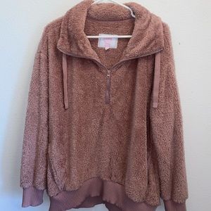 Pink Sherpa pullover